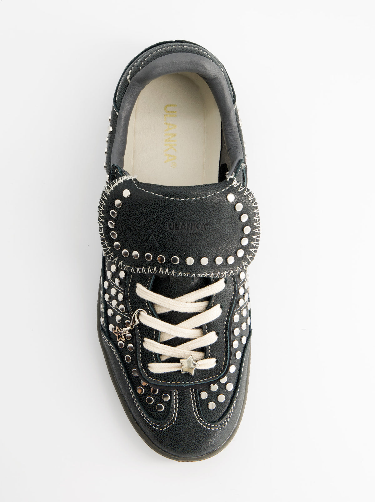 BLACK STUDDED SNEAKERS - CHILE
