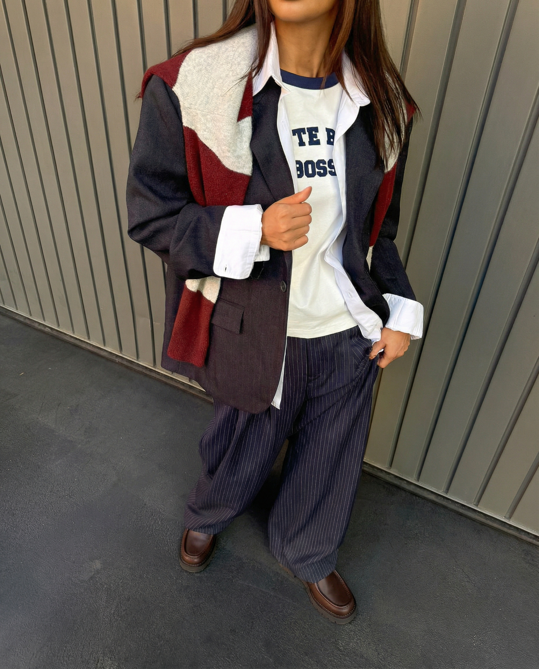 BROWN LEATHER BOAT SHOES - MOLLY