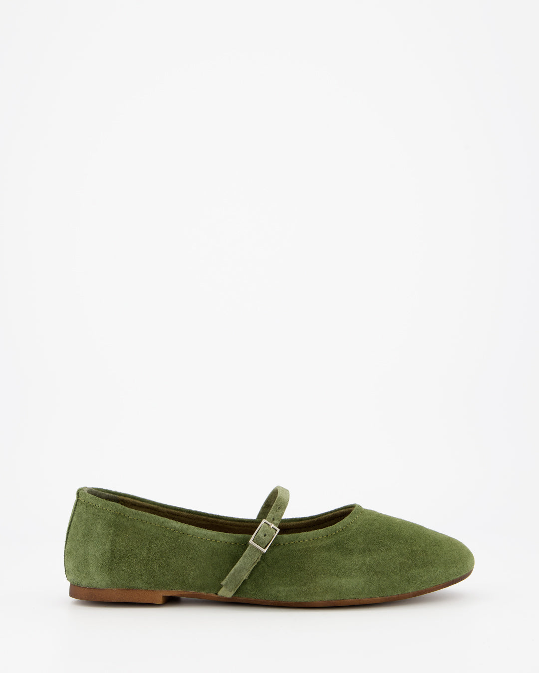 LINE - GREEN SUEDE FLATS
