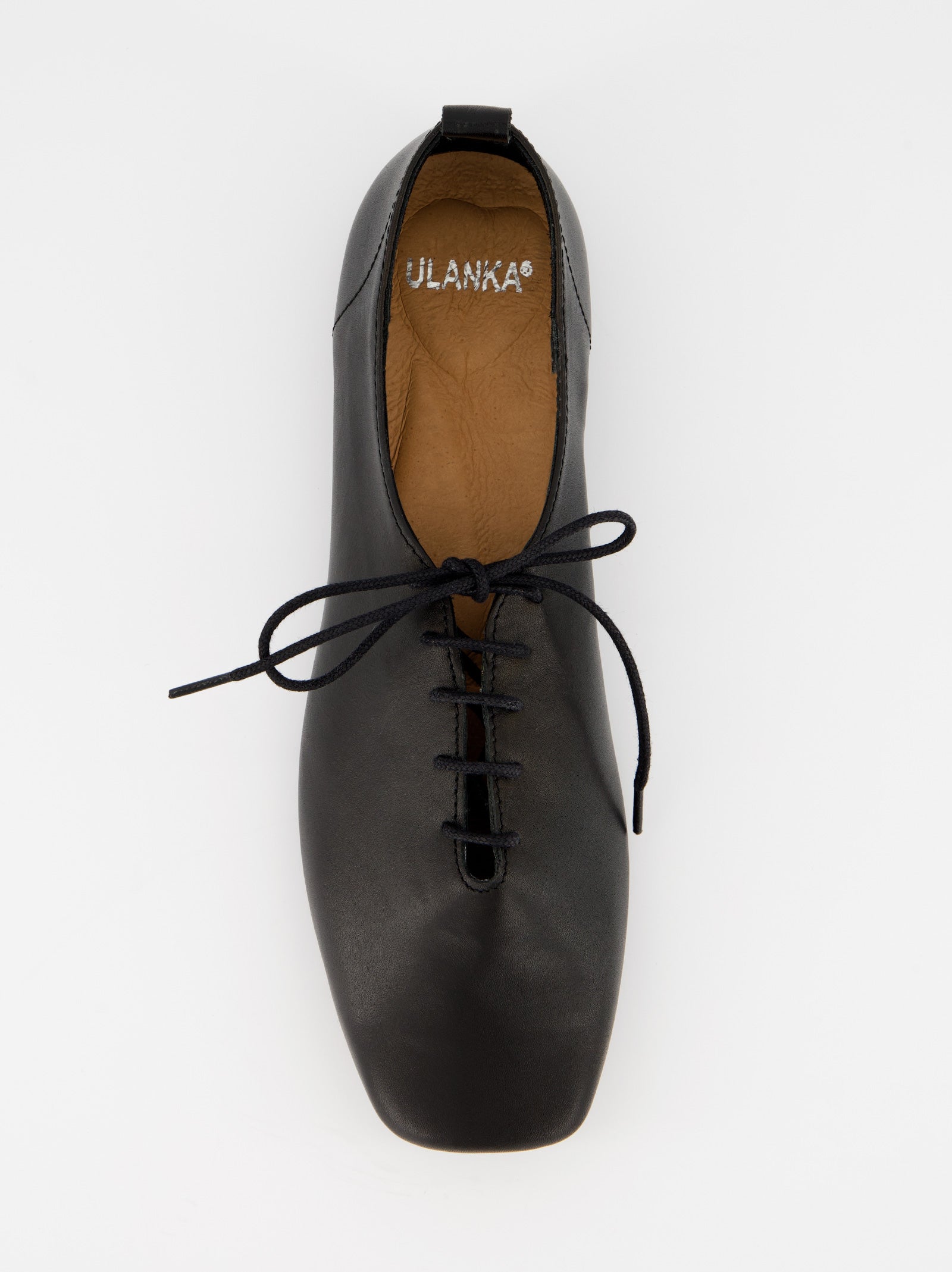 BLACK LEATHER SHOES - TIRIG