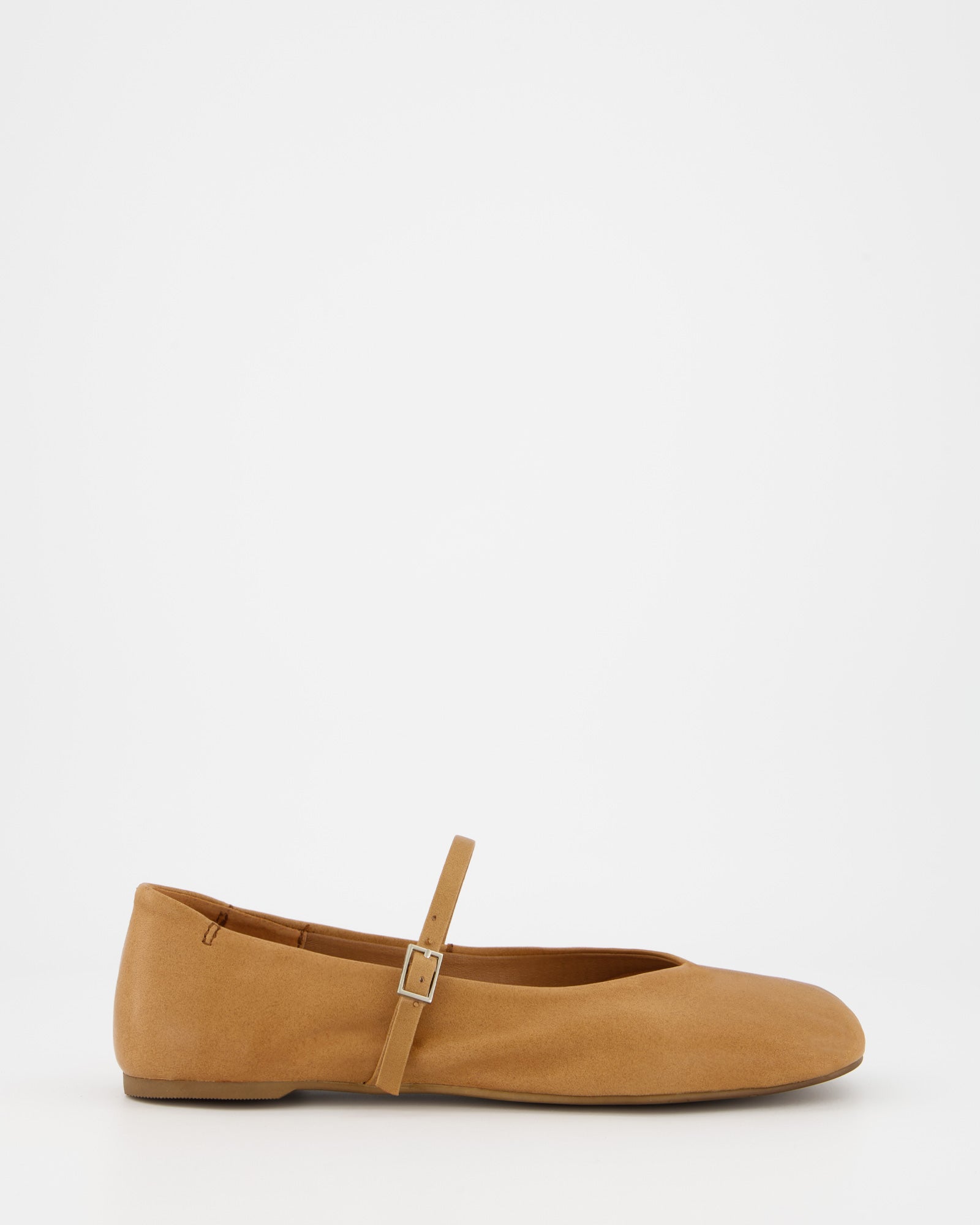 CAMEL LEATHER BALLERINAS - BENIS