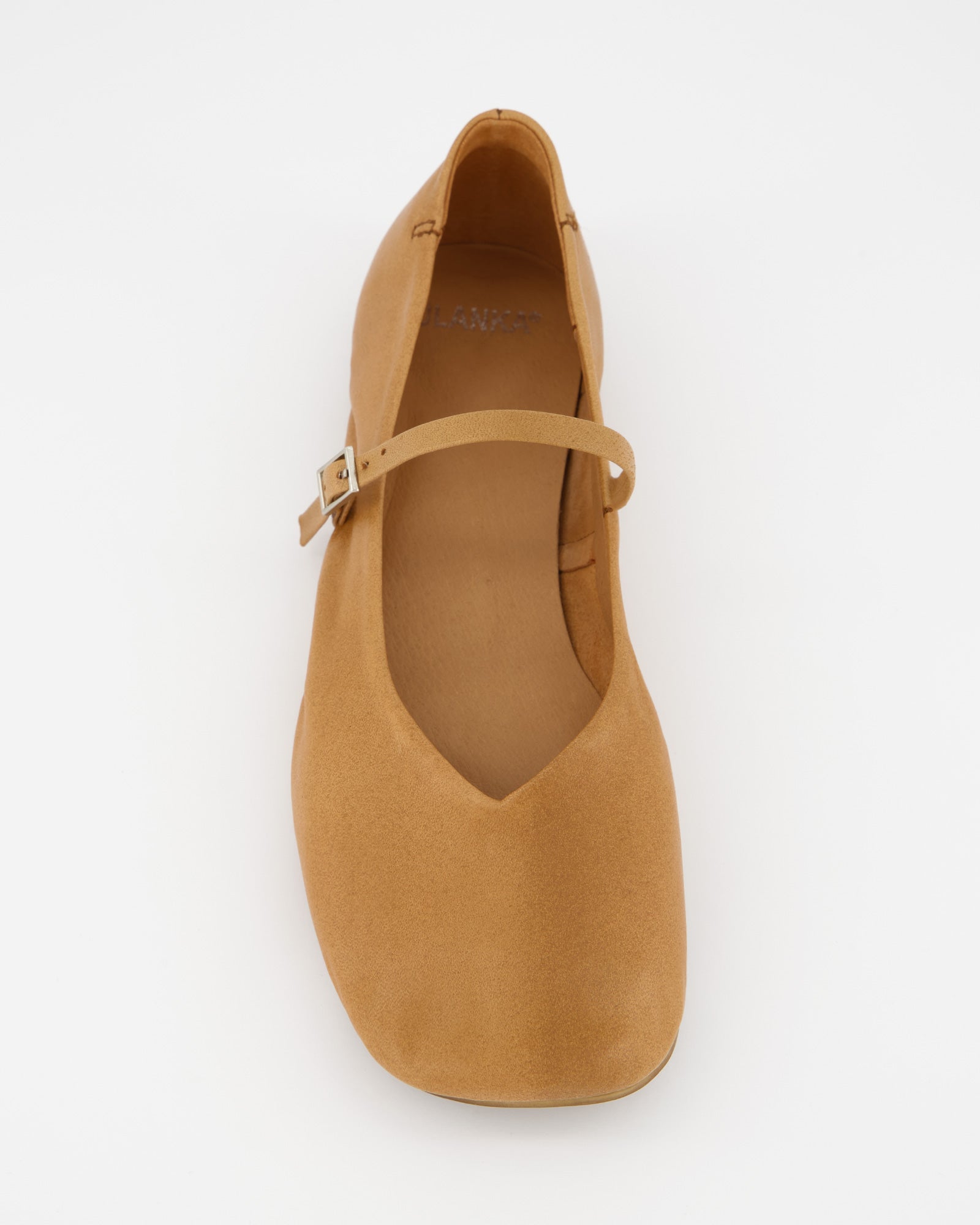 CAMEL LEATHER BALLERINAS - BENIS