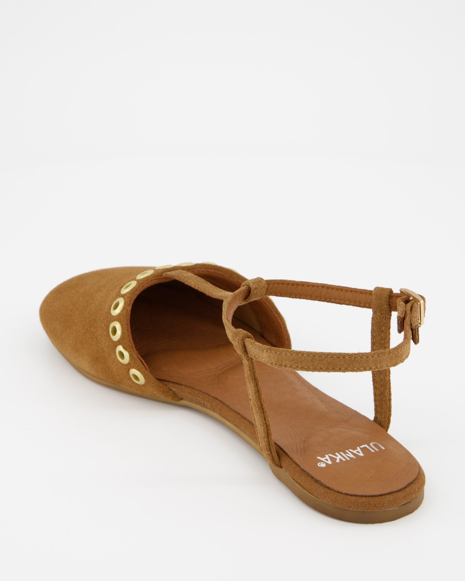 BROWN LEATHER SANDALS - CLOTH
