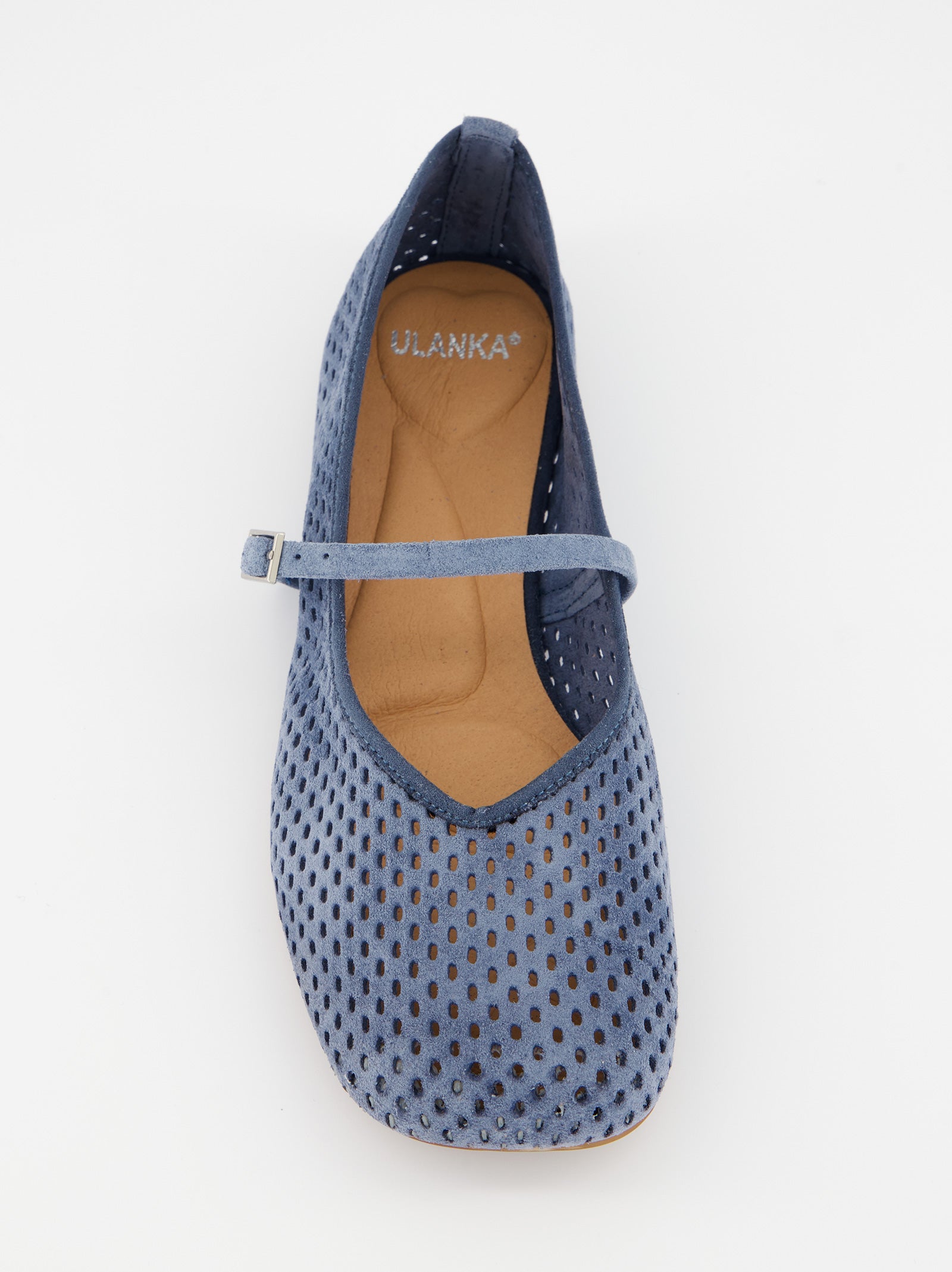 BLUE LEATHER FLATS - MUNI