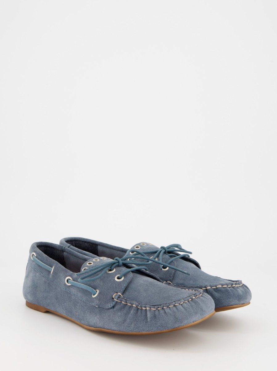 BLUE SUEDE BOAT SHOES - MARNO