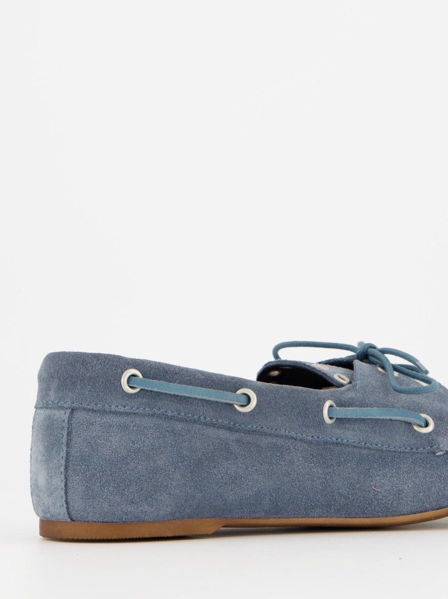 BLUE SUEDE BOAT SHOES - MARNO