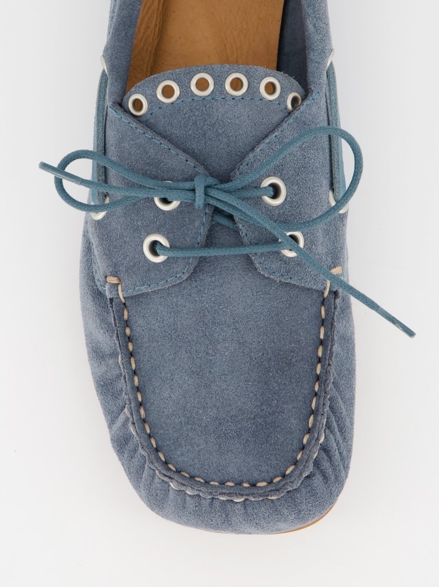 BLUE SUEDE BOAT SHOES - MARNO