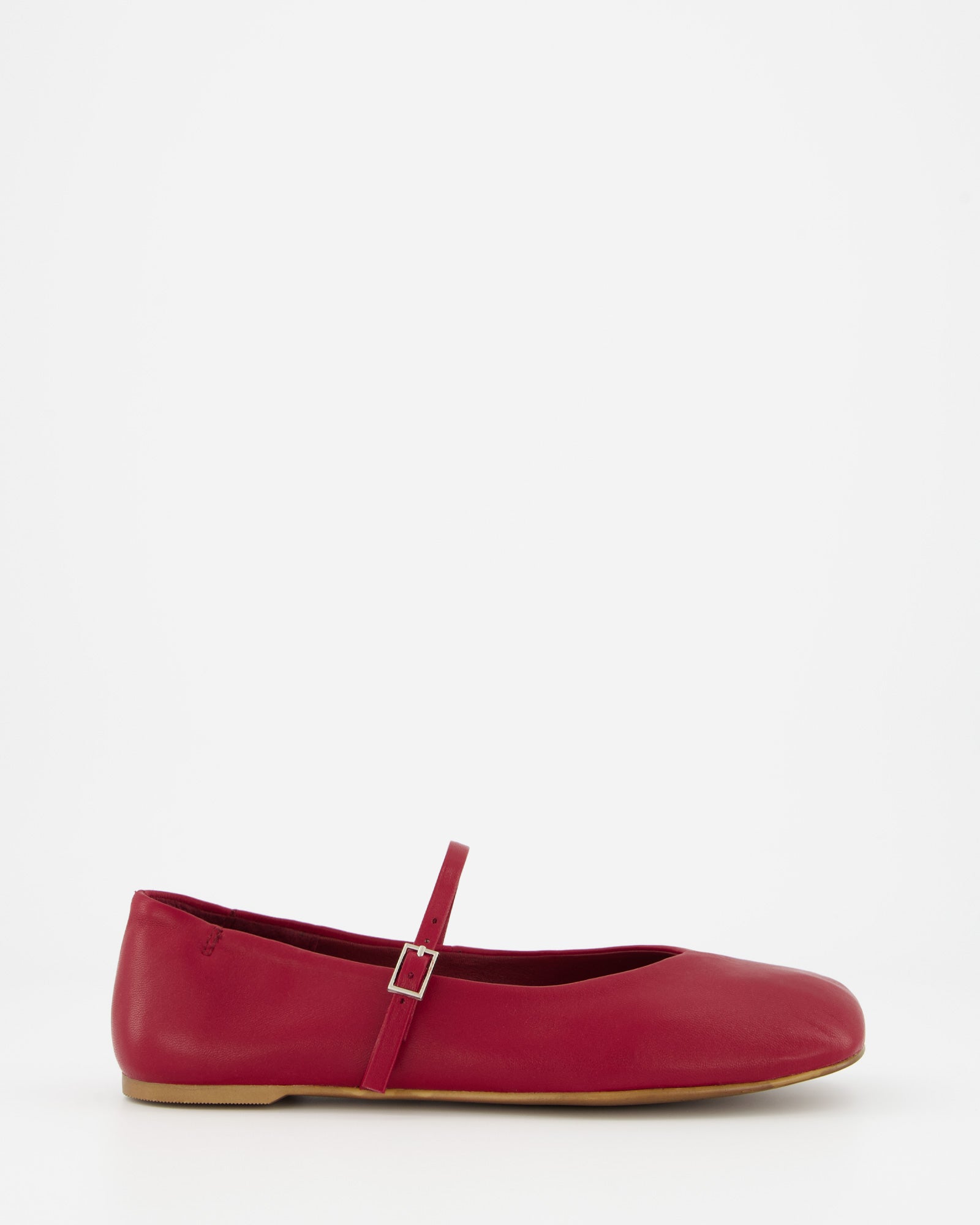 RED LEATHER BALLERINAS - BENIS
