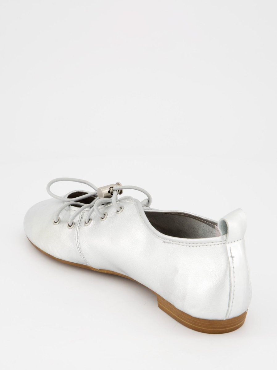 SILVER LEATHER FLATS - POMA