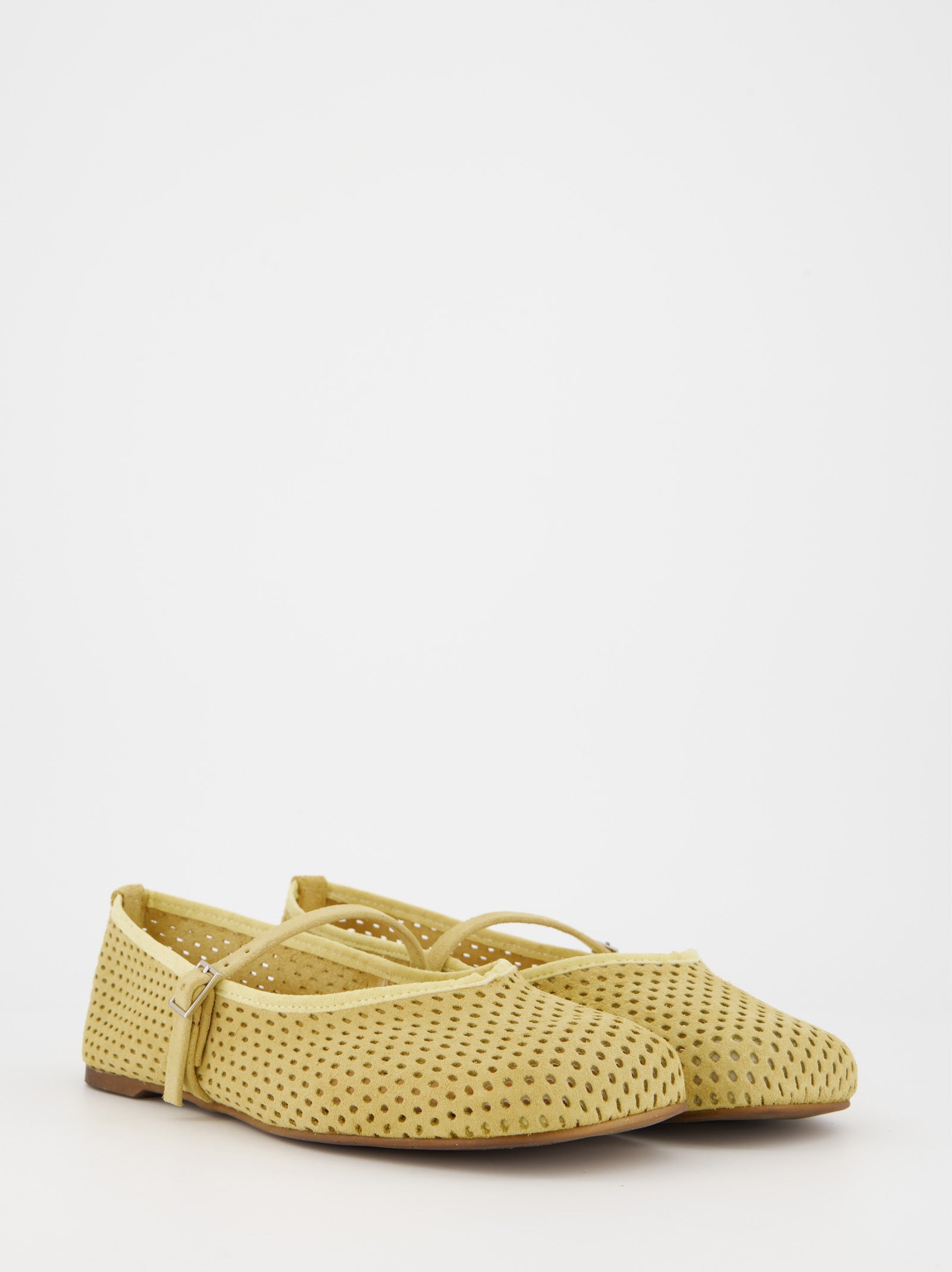 YELLOW LEATHER FLATS - MUNI