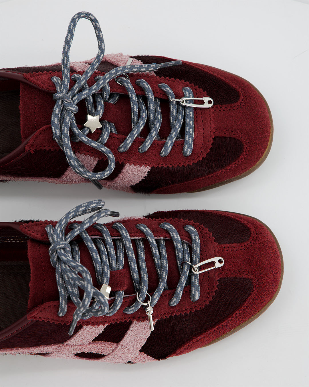 BURGUNDY LEATHER SNEAKERS - ONIX