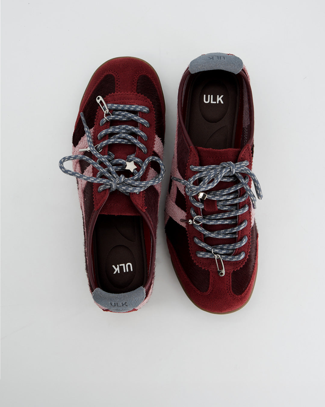 BURGUNDY LEATHER SNEAKERS - ONIX