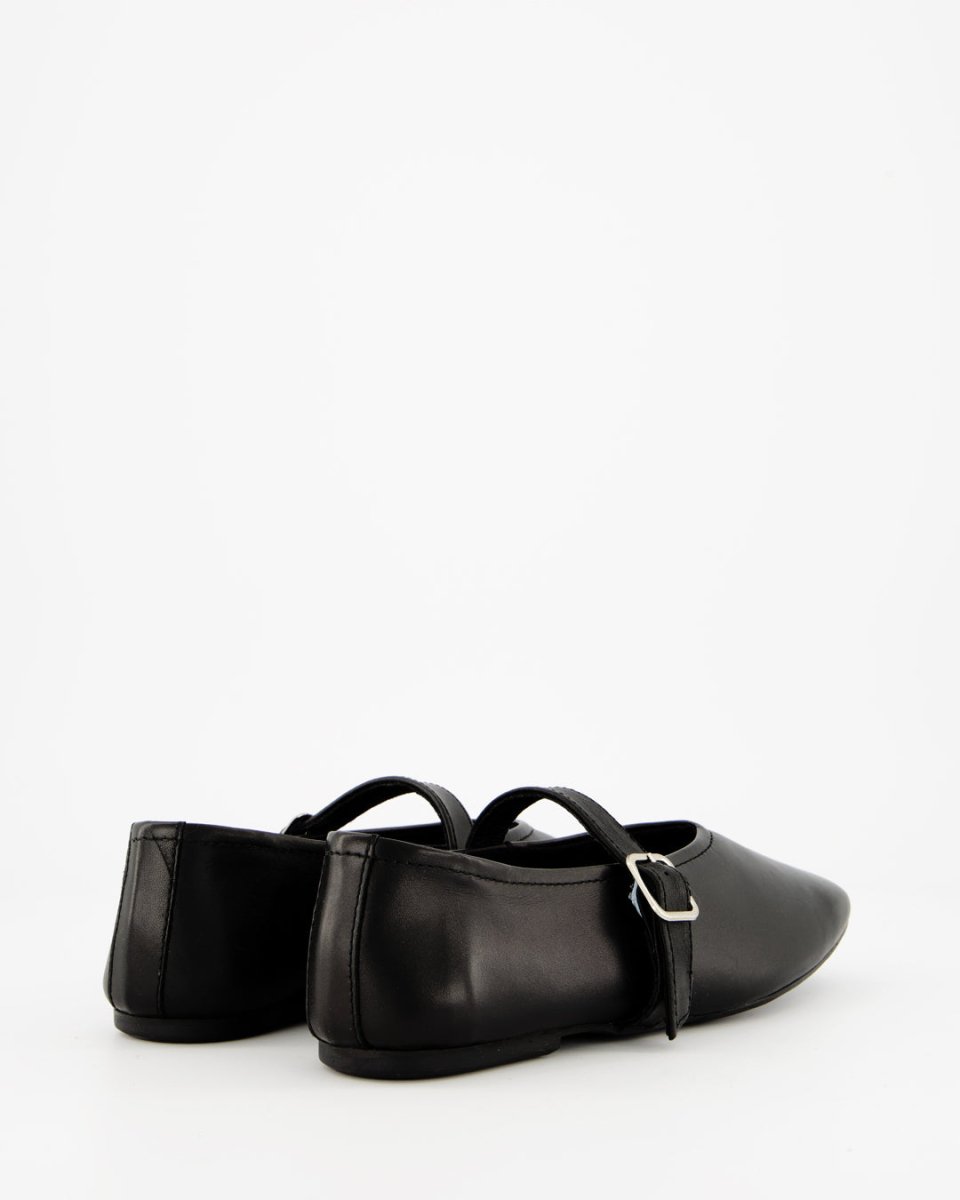 STILL - BLACK LEATHER FLATS