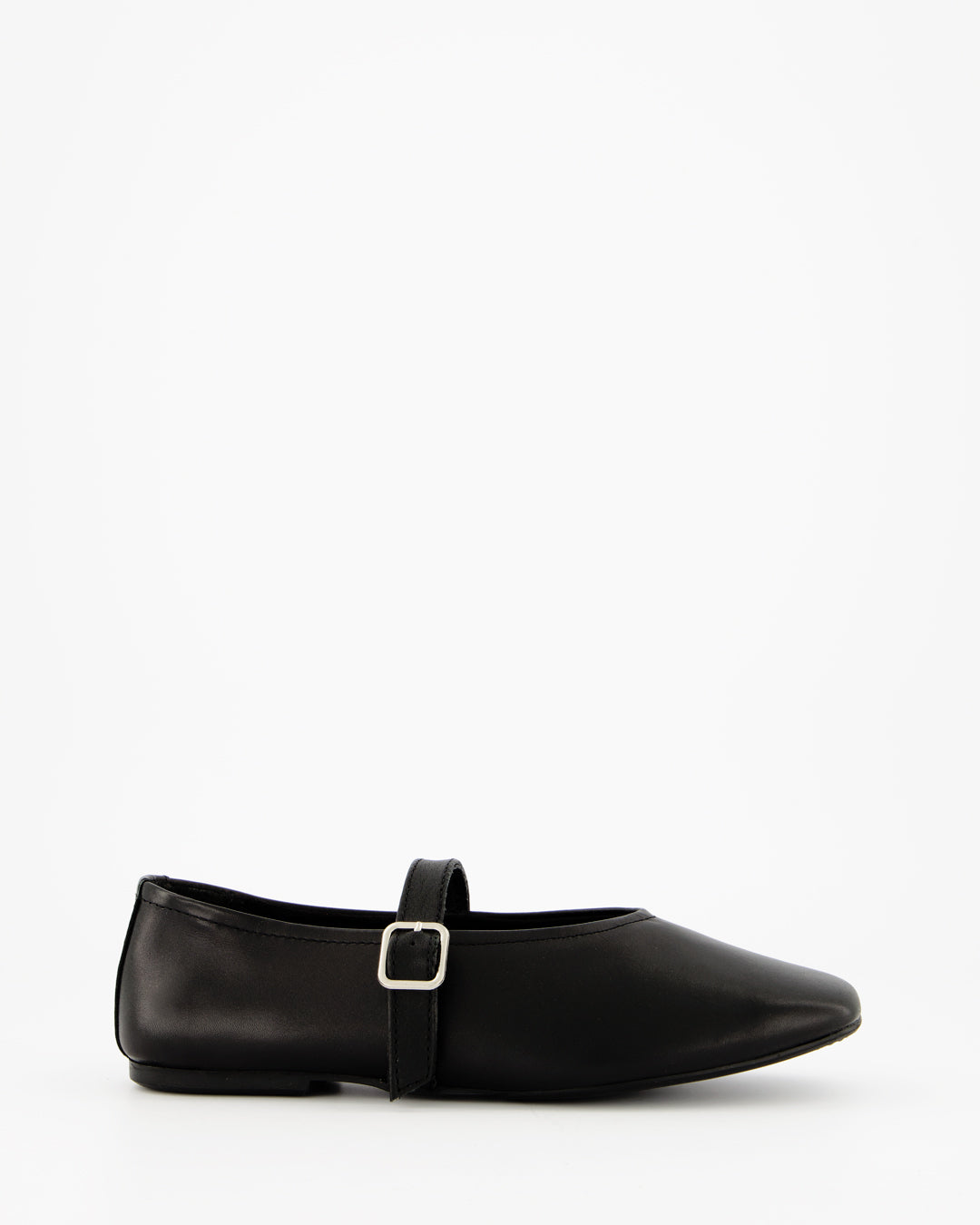 STILL - BLACK LEATHER FLATS