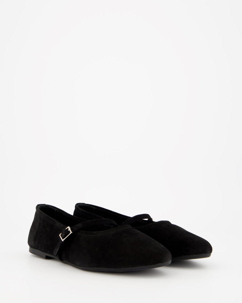 LINE - BLACK SUEDE FLATS