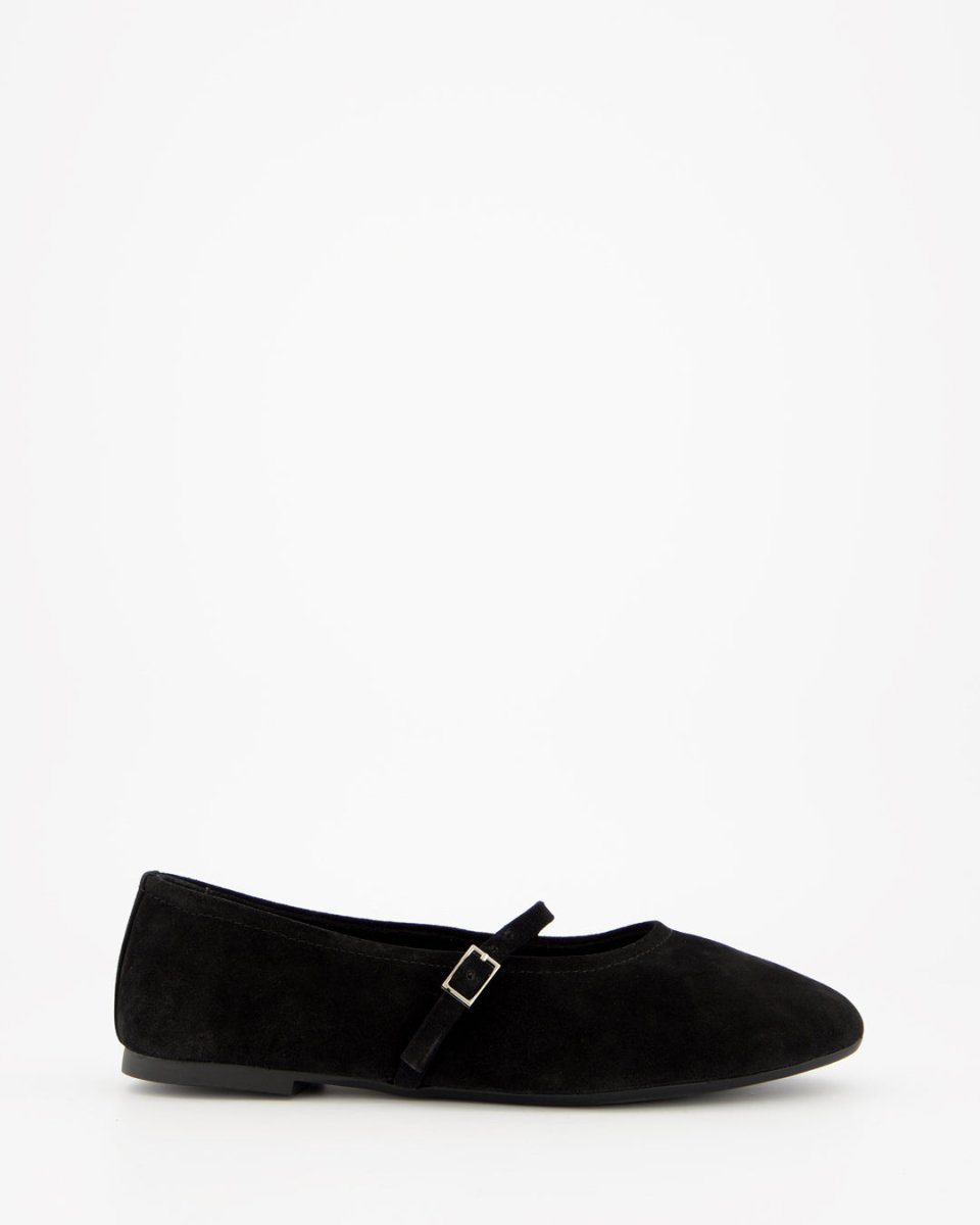 LINE - BLACK SUEDE FLATS