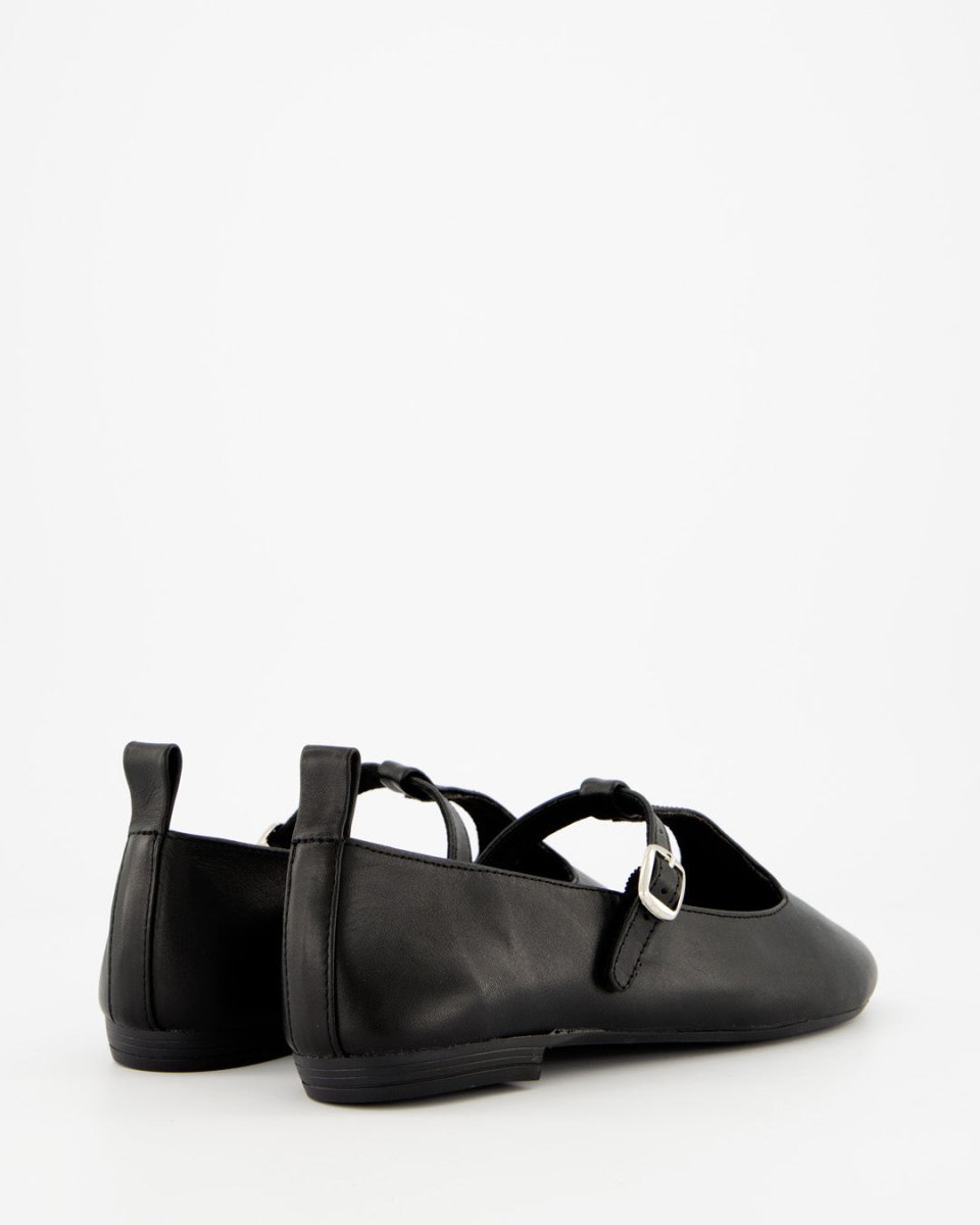 TULI - BLACK LEATHER FLATS