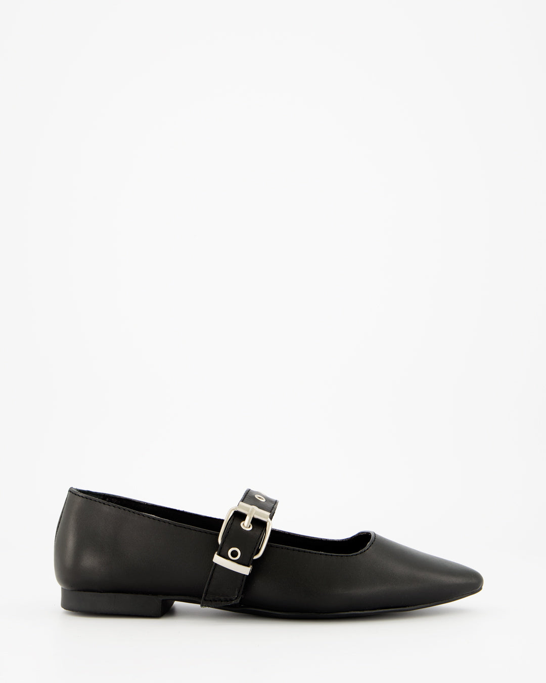 TACHIN - BLACK LEATHER FLATS