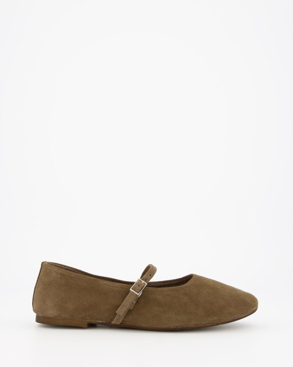 LINE - BROWN SUEDE FLATS