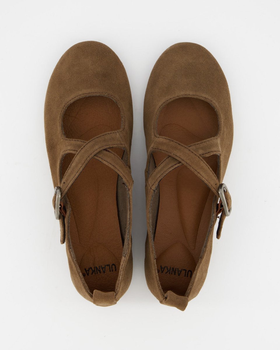 BLOSS - BROWN SUEDE FLATS