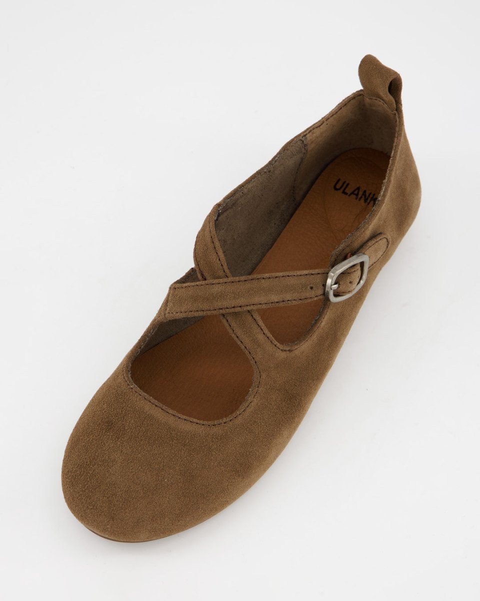 BLOSS - BROWN SUEDE FLATS