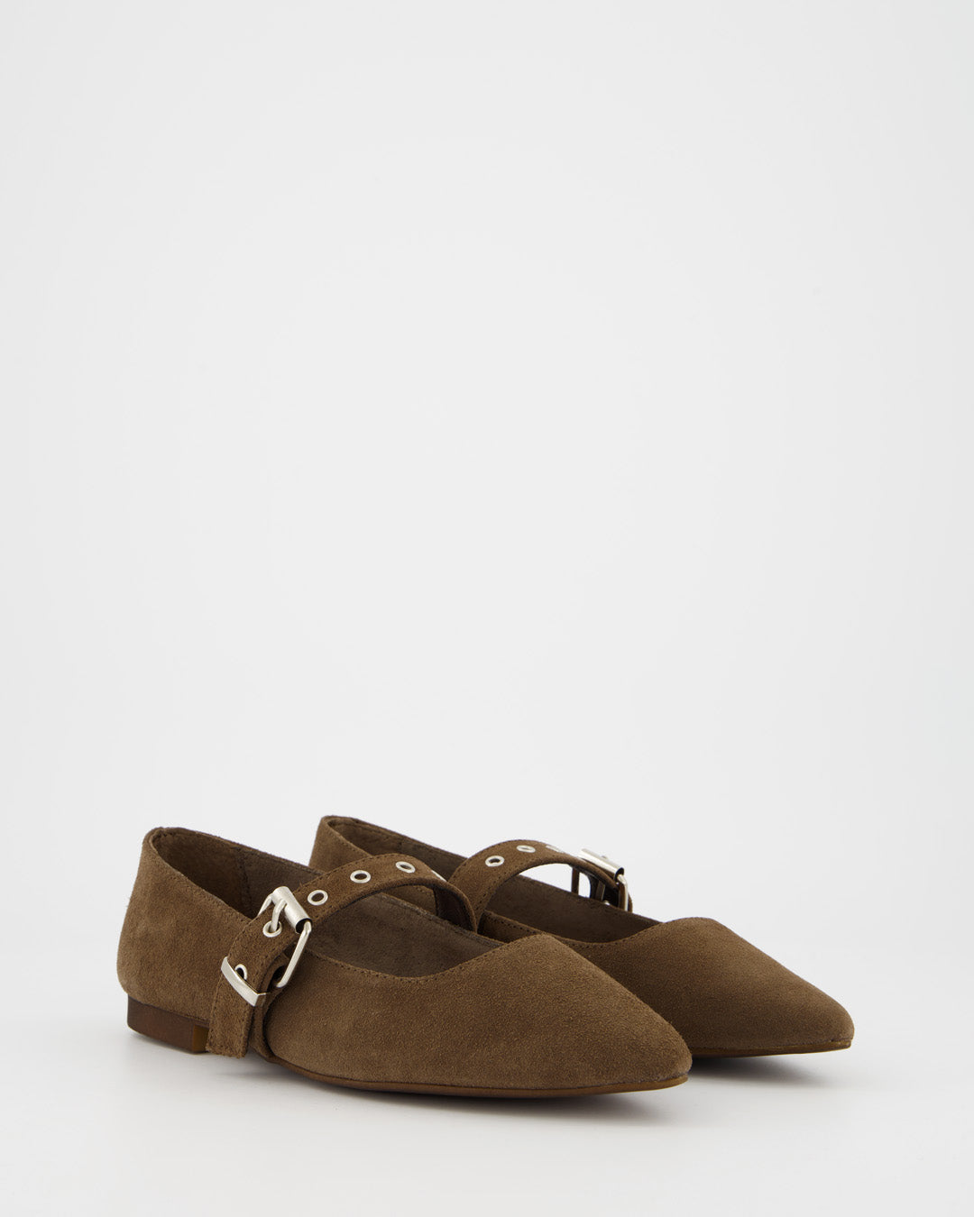 TACHIN - BROWN SUEDE FLATS