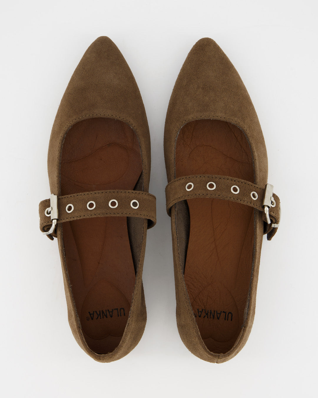TACHIN - BROWN SUEDE FLATS