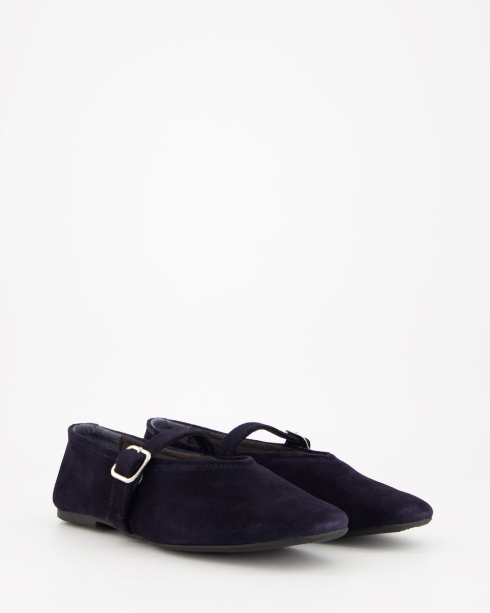 STILL - NAVY BLUE SUEDE FLATS