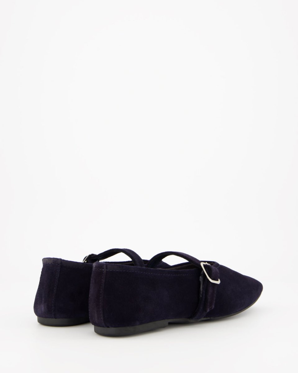 STILL - NAVY BLUE SUEDE FLATS
