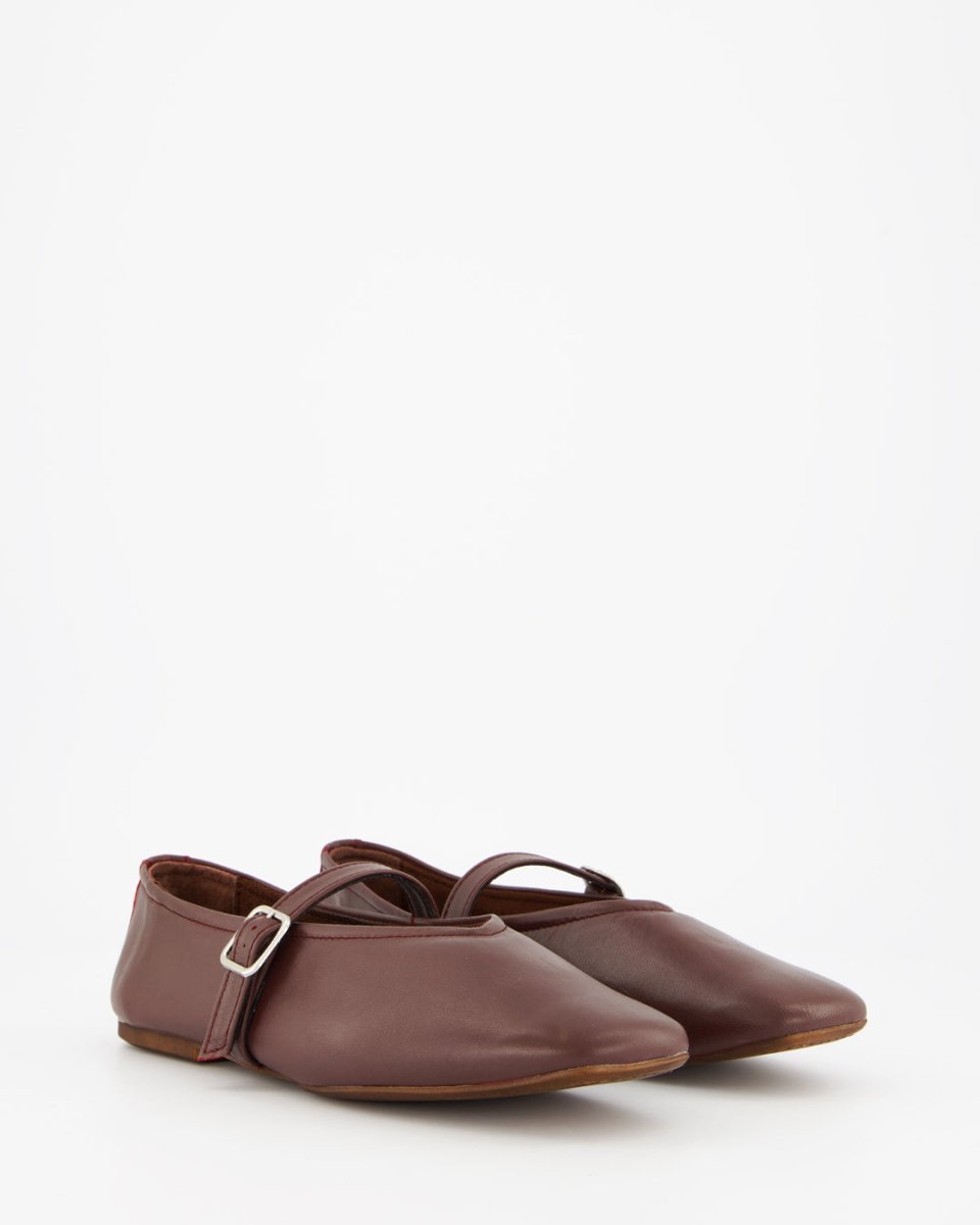 STILL - BURGUNDY LEATHER FLATS