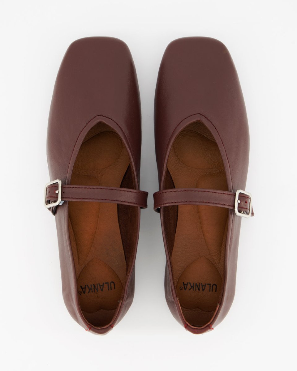 STILL - BURGUNDY LEATHER FLATS