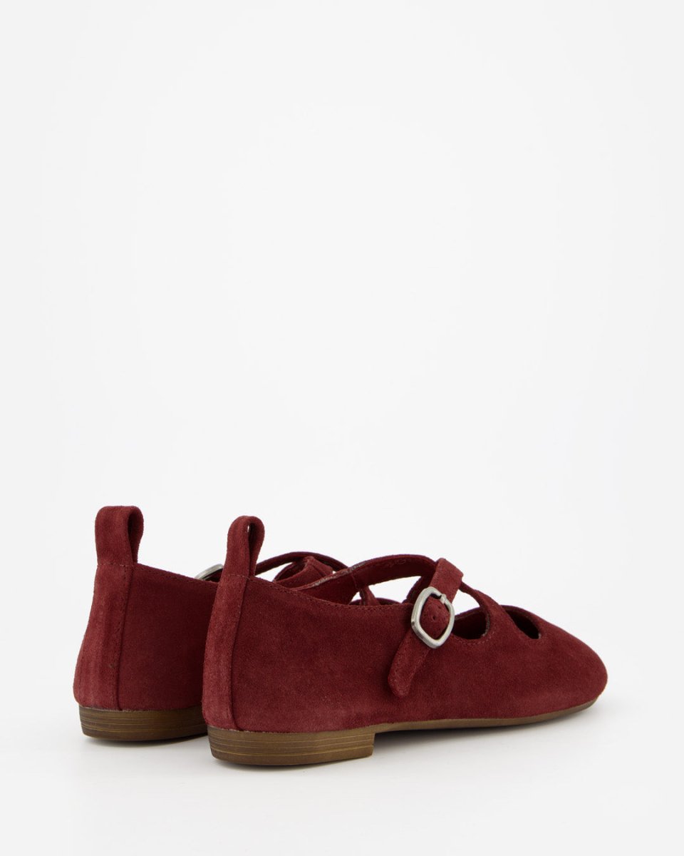 BLOSS - RED SUEDE FLATS