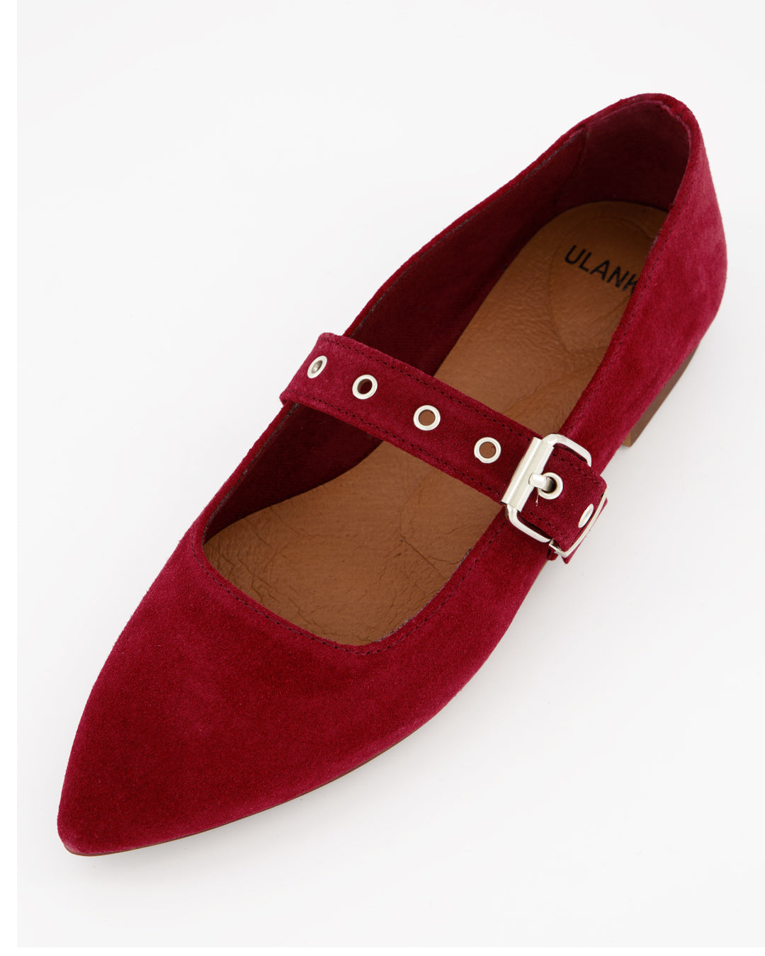 RED SUEDE FLATS - TACHIN