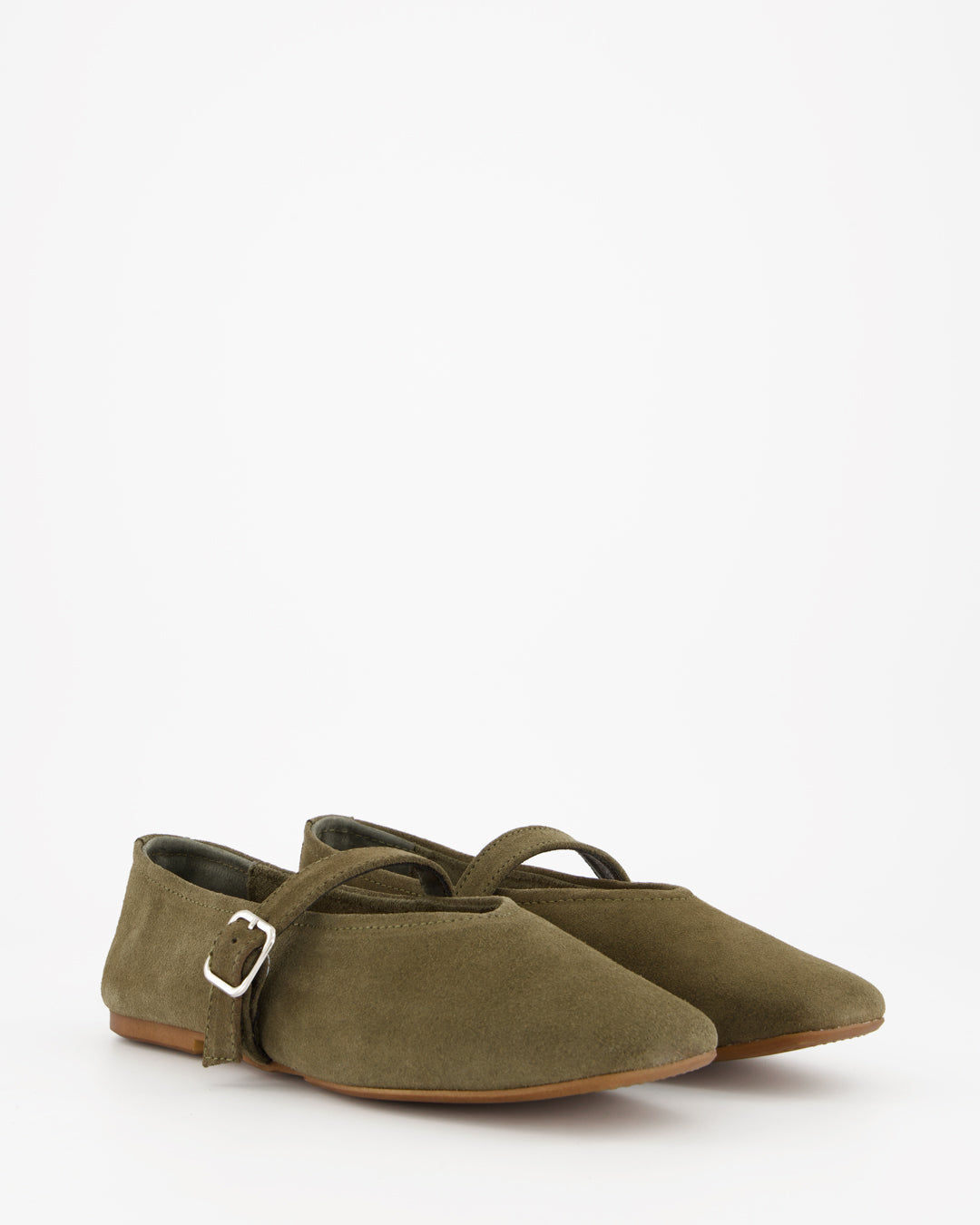 STILL - GREEN SUEDE FLATS