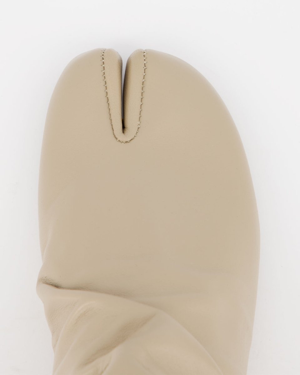 GIGI - BEIGE LEATHER ANKLE BOOTS