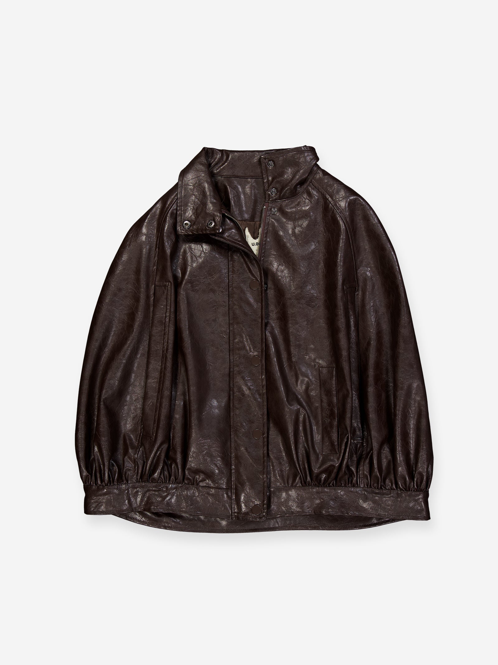 PLEATED LEATHER-EFFECT VEST - NOORA