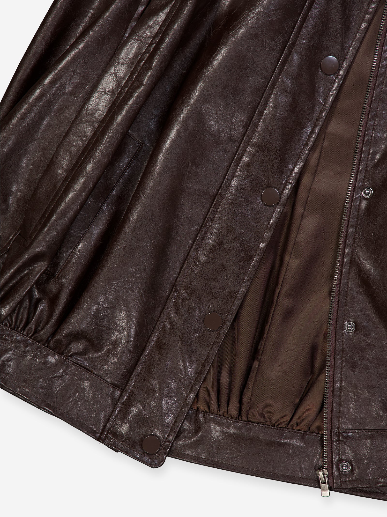 PLEATED LEATHER-EFFECT VEST - NOORA