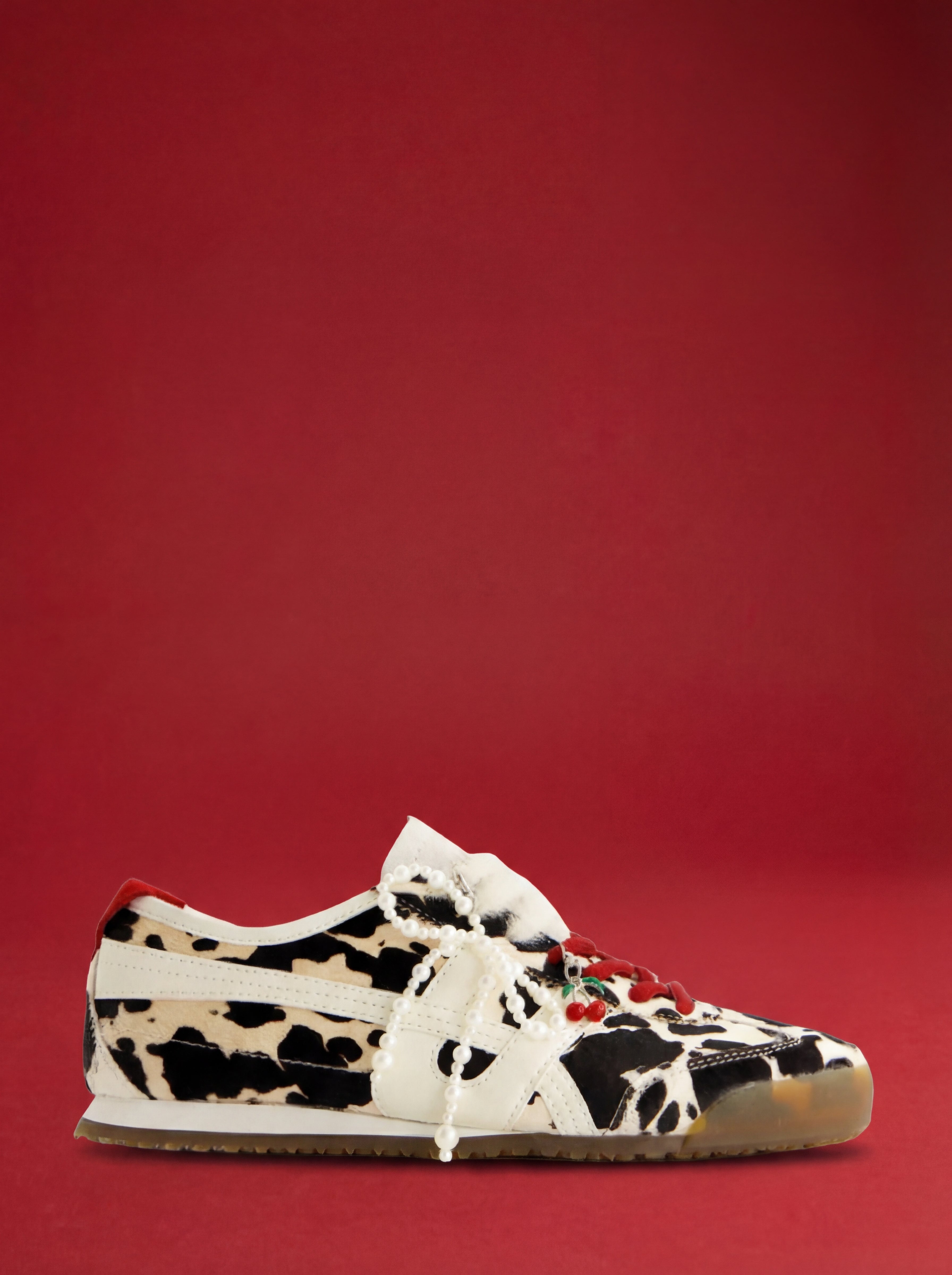 ANIMAL PRINT LEATHER SNEAKERS - ONIX