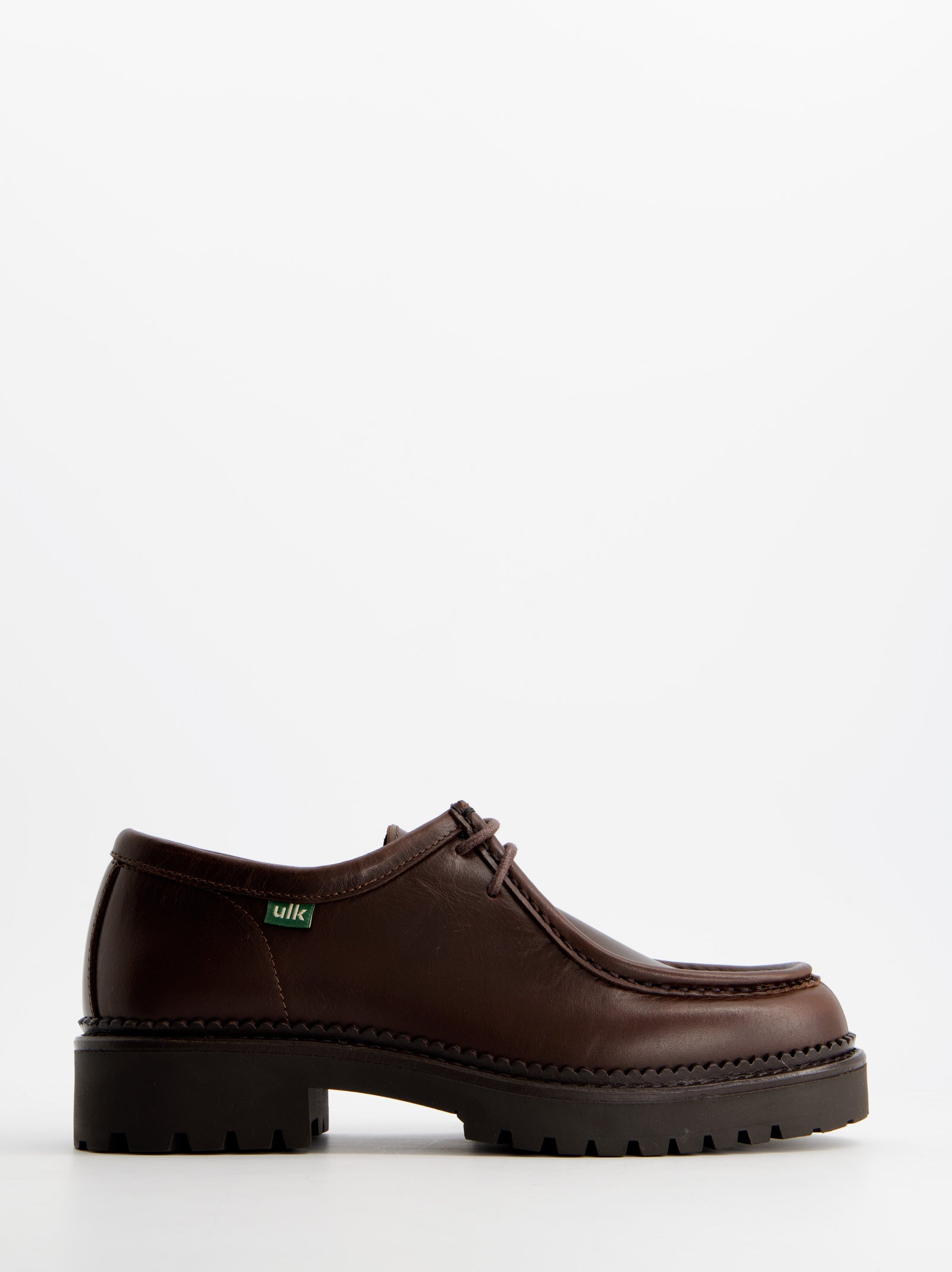BROWN LEATHER BOAT SHOES - MOLLY