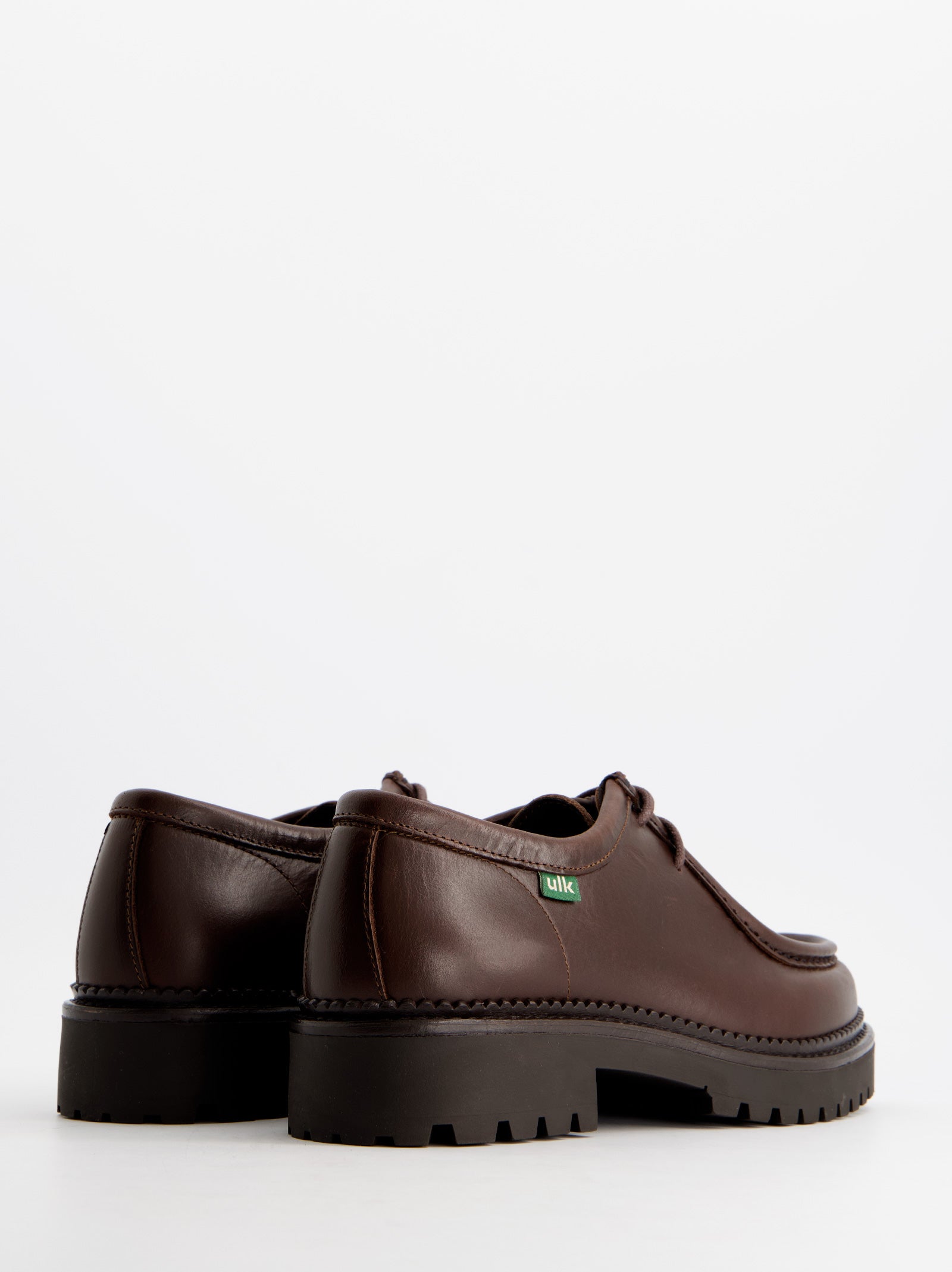 BROWN LEATHER BOAT SHOES - MOLLY