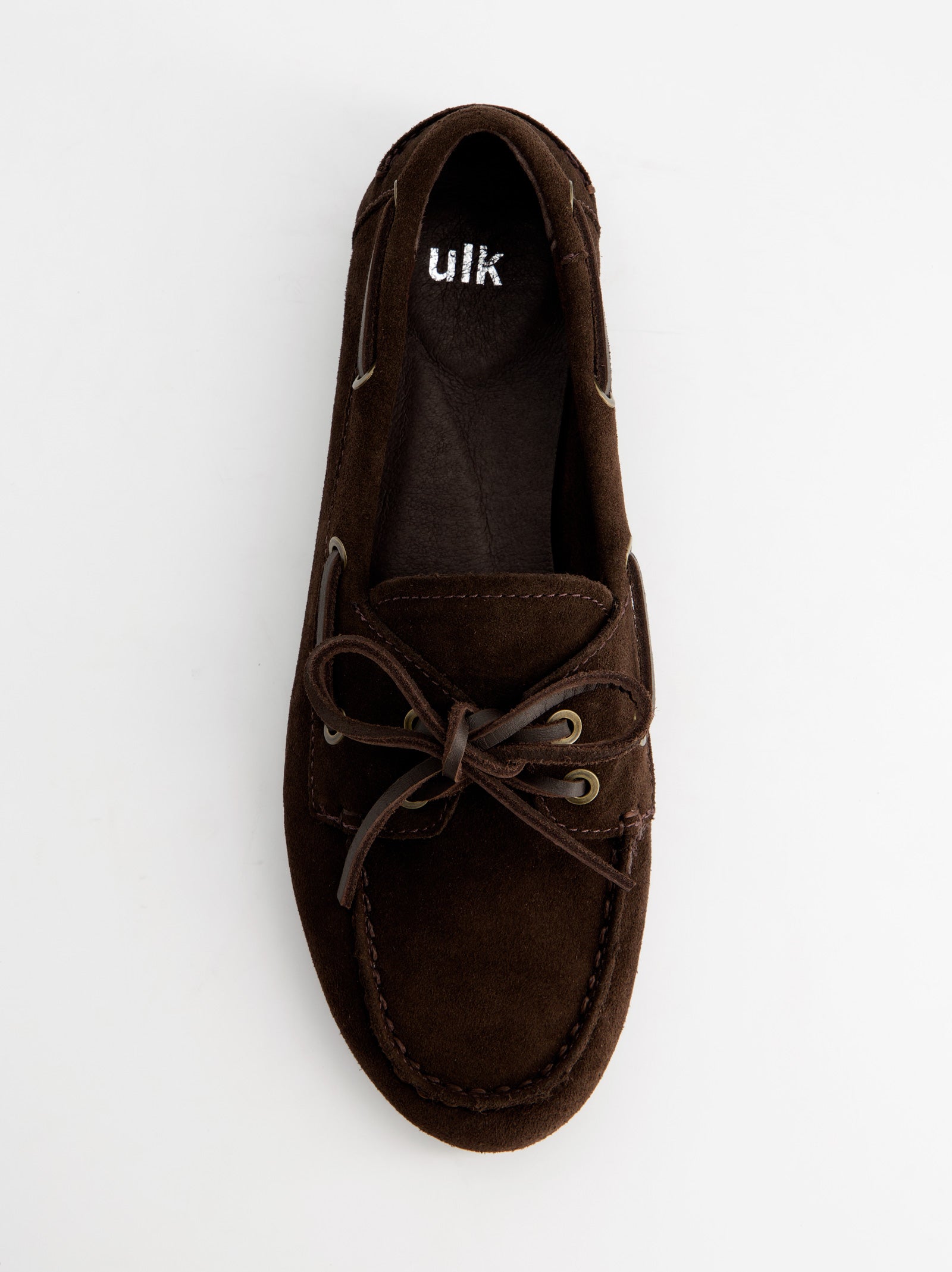 DARK BROWN SUEDE BOAT SHOES - BLOSSOM