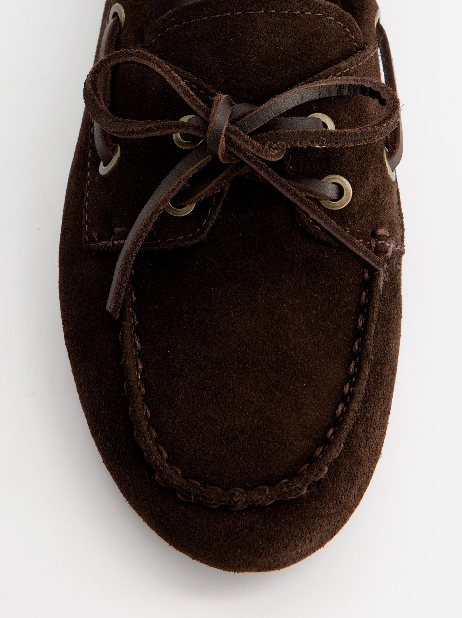 DARK BROWN SUEDE BOAT SHOES - BLOSSOM