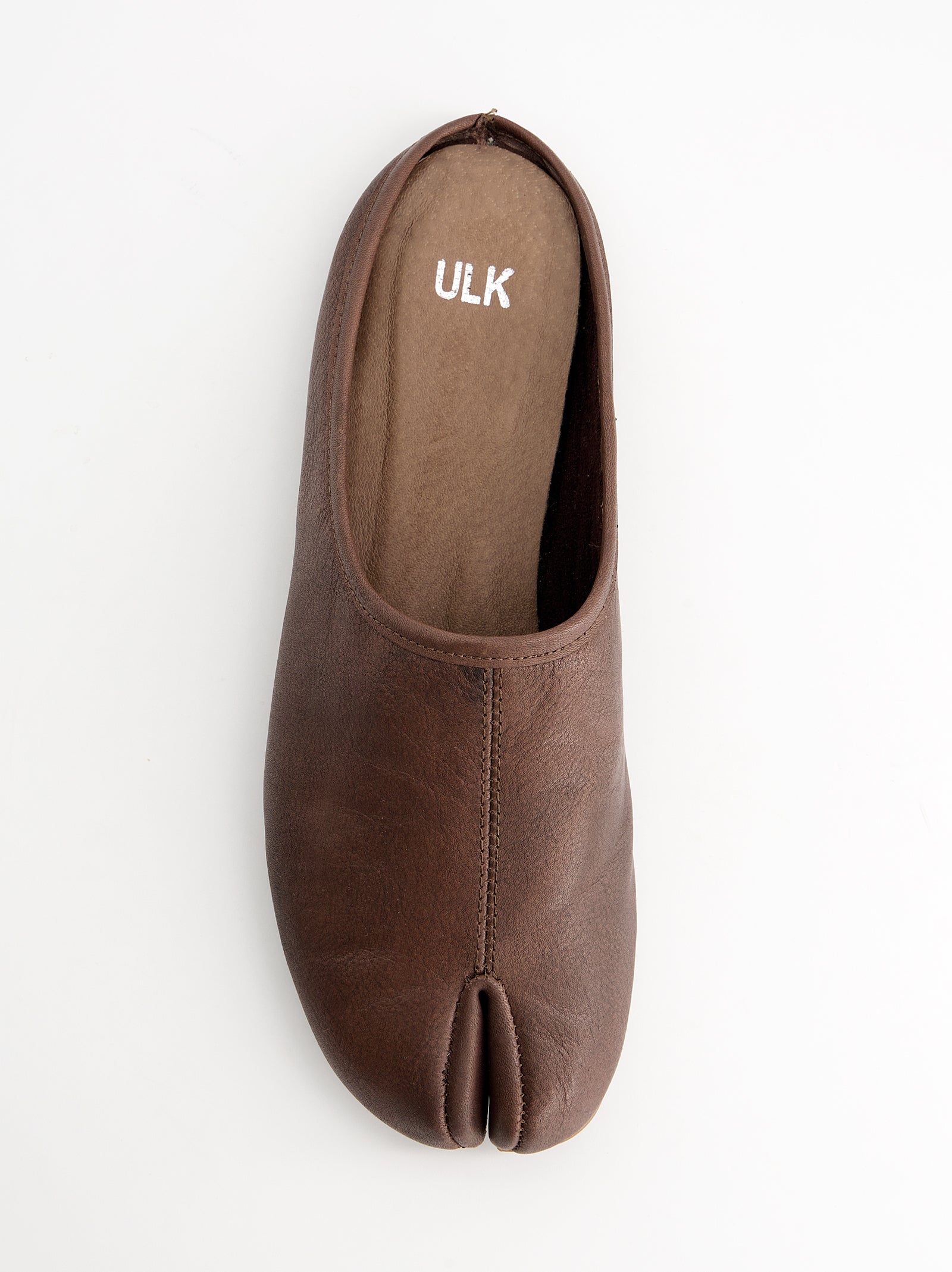 BROWN LEATHER SLIP-ON MULE CLOGS - CASABLANI