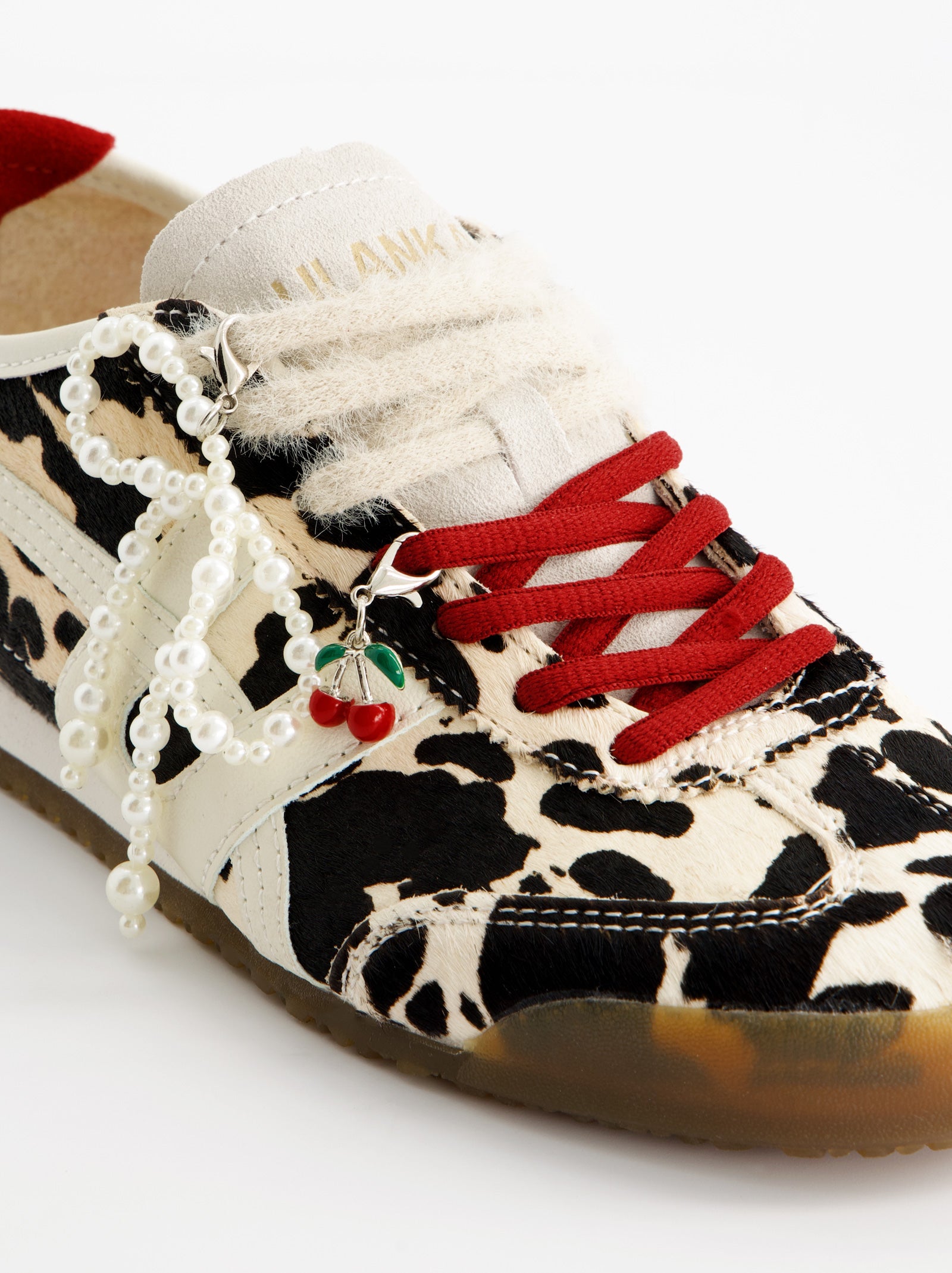 ANIMAL PRINT LEATHER SNEAKERS - ONIX
