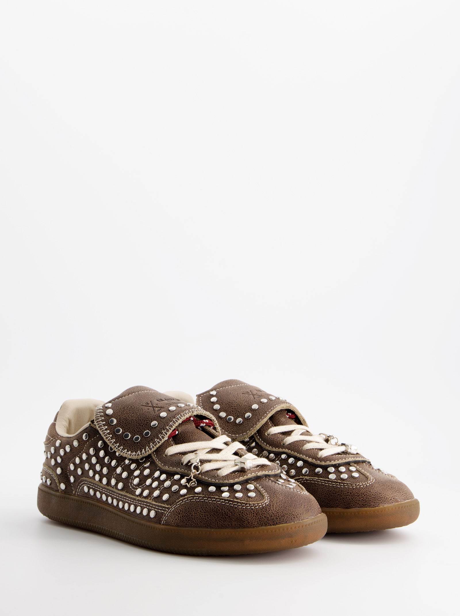 BROWN STUDDED SNEAKERS-CHILE