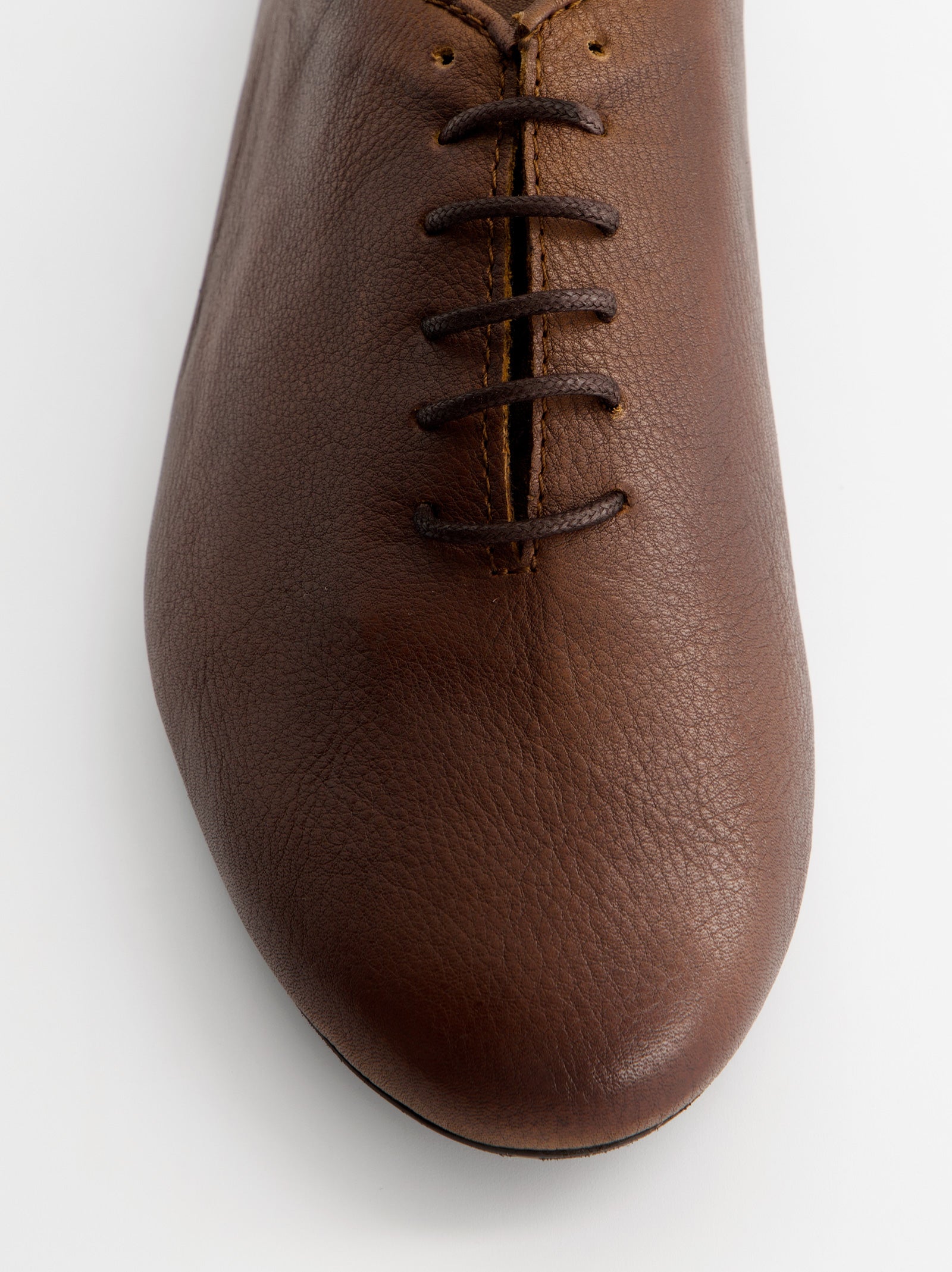 BROWN LEATHER SHOES - BLUNCHI