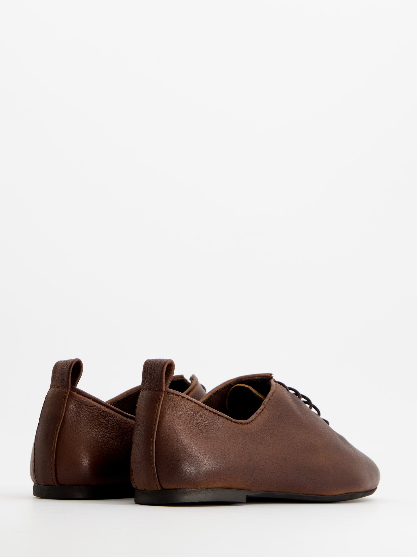 BROWN LEATHER SHOES - BLUNCHI